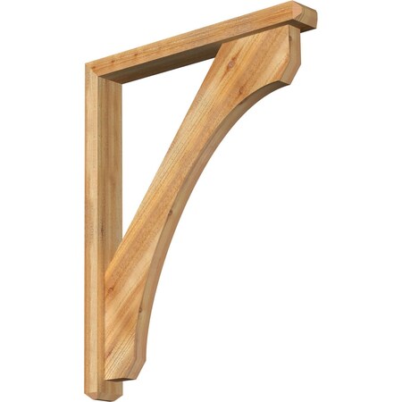 Ekena Millwork Legacy Craftsman Rough Sawn Bracket w/ Offset Brace, Western Red Cedar, 4"W x 30"D x 38"H BKT0402X30X38LEC04RWR